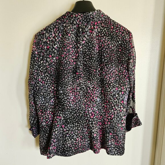 Alex Evenings Petite Black and Pink Blazer Top XLP - Picture 5 of 5